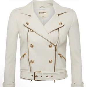 ISO L’Agence Billie Belted in Ivory, size small.